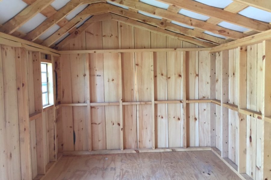 10×14 Salt Box Roof Board and Batten