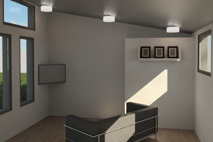 Lean Roof Cabin Living Area