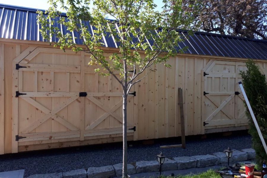 Side View Double Barn Doors 12 x32